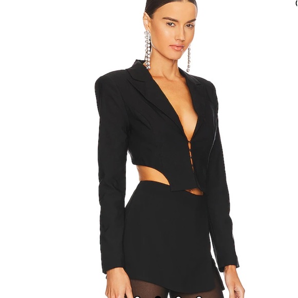NWT h:ours Kitt Blazer in Black, Size 0 - Picture 2 of 5